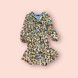Multicolor Cheetah Print Dress
